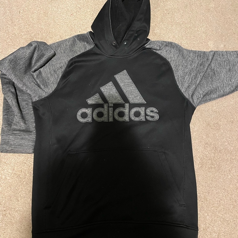 black and grey adidas hoodie
